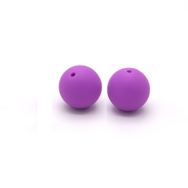 Cuentas de color de dulces de Silicone de 100 piezas al por mayor de 15 mm
